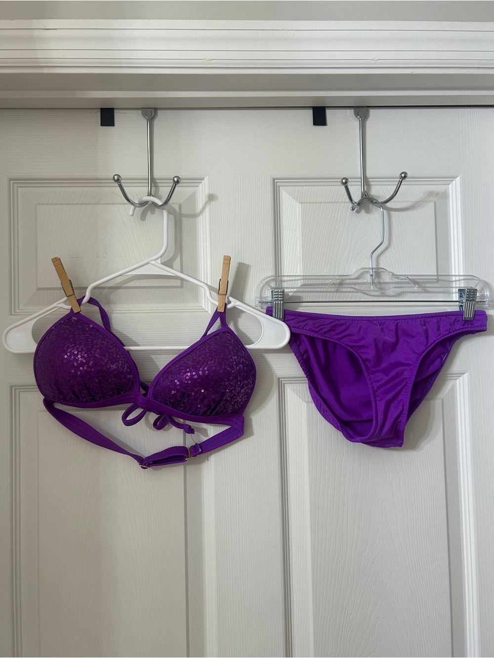 VENUS Purple Sequin Push-Up Bikini Set